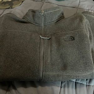 Northface Jacket Size Large Men Sweater material gray